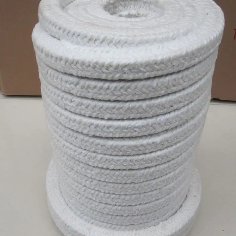 Высокотемпературная плетеная керамическая волоконная упаковочная веревка для уплотнения железы