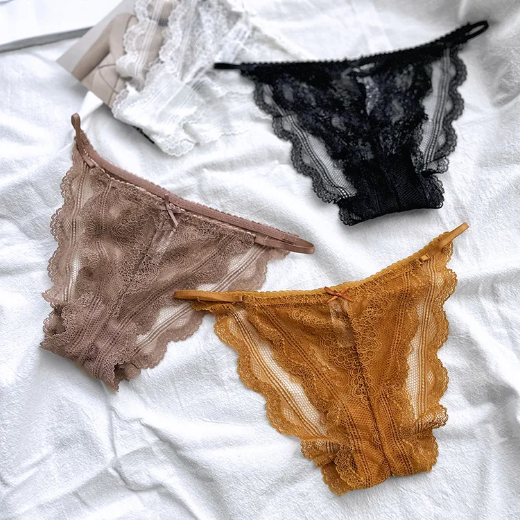 Women's Underwear Lace Panties Floral Lingerie Woman Panties Sexy Thong ...