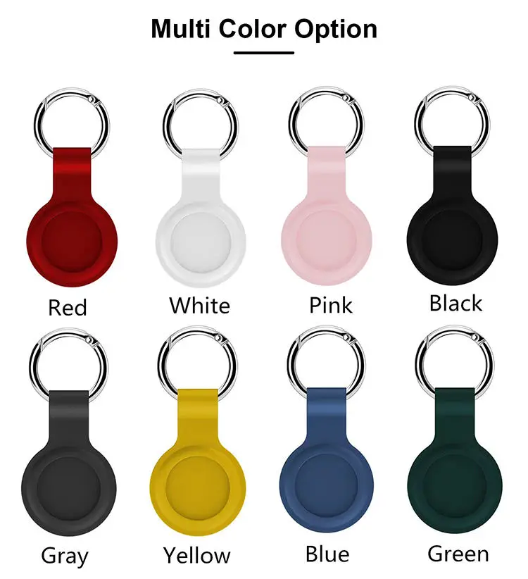 product smart anti lost airtag cover flexible soft silicone key ring for pets keys and backpack waterproof accessory for apple airtag-7