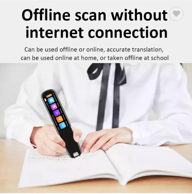 Portable Voice Language Translator Online Offline Translation Device Touchscreen Scan to Translate Min Pocket Smart Scanning Pen