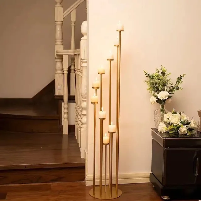 European candlestick decoration wedding decoration light luxury table decoration wedding candle table road guide