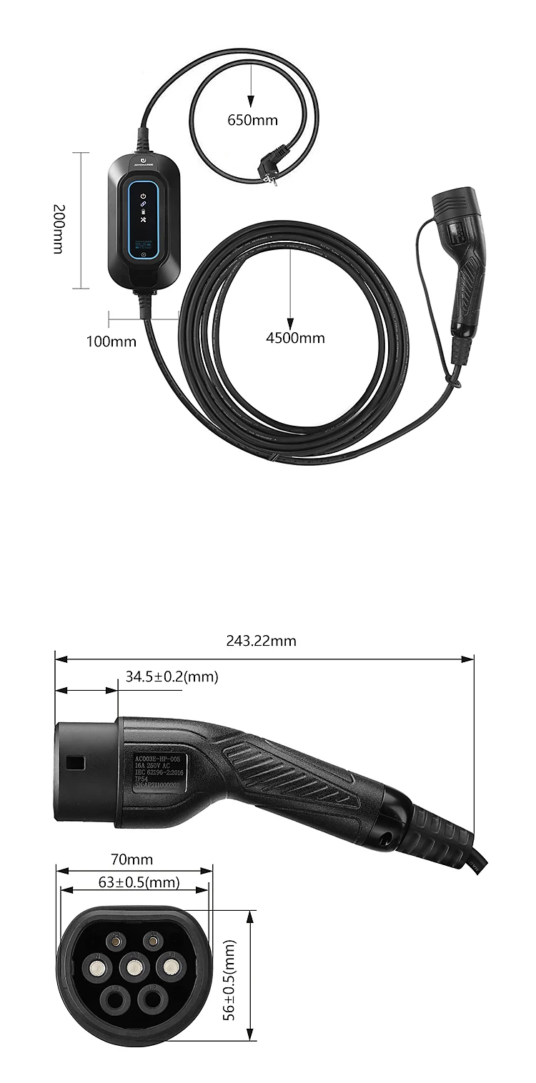 New Energy  Electric Vehicle Charging Car Fast Home Ev Portable Type 2 Charging Station Ev Charger supplier