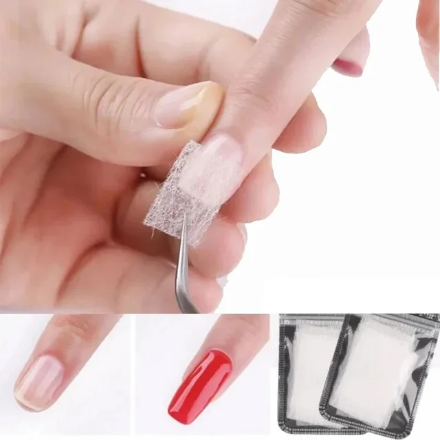 Silk Fiberglass Nail Extension Non-Woven Silks Form Wrap UV Gel French Acrylic Nail Extension Glass Fiber Paper for Manicure