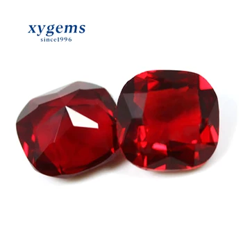 Red Decorative 7x7mm Cushion Cut Glass Gems Red Diamond