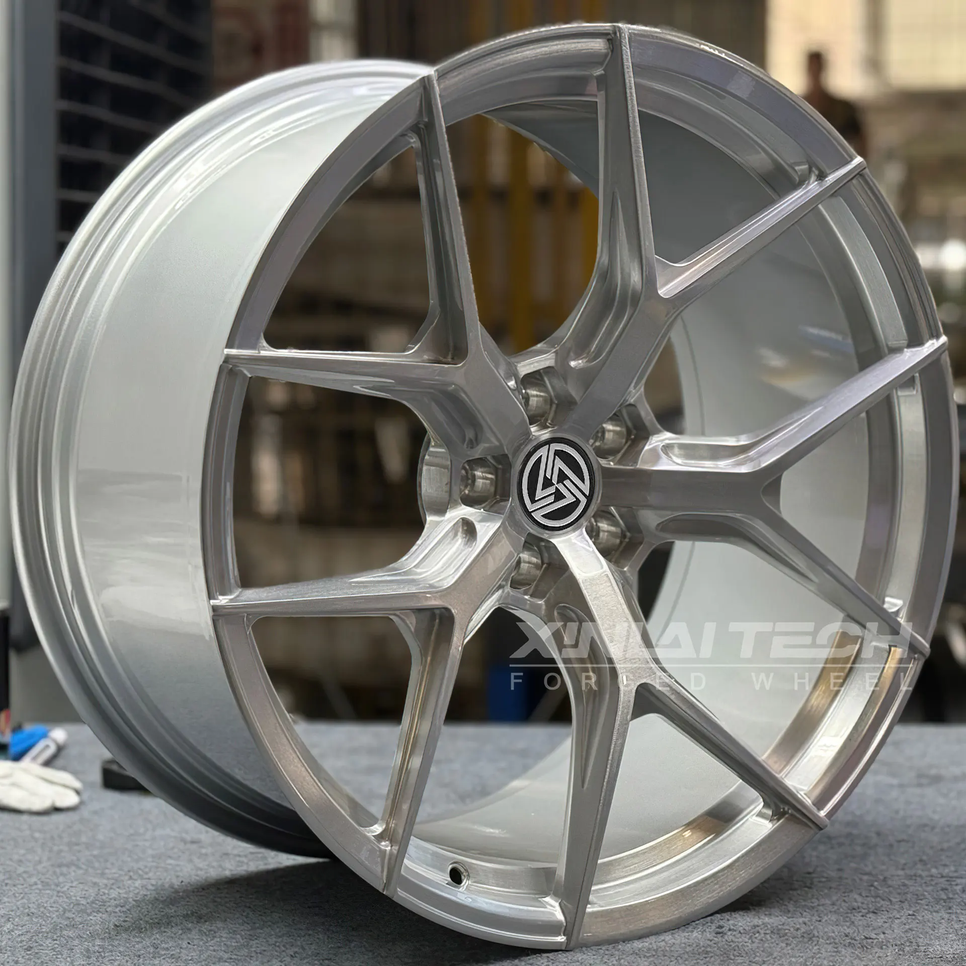 XL Silver Finished Custom 2 Piece Forged Wheels 5x112 5x114.3 5x120 Deep Dish Wheels 18 19 20 21 22 Inch Car Alloy Rims - Image 3
