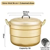 54cm/50l-aluminio amarillo extra grueso-2 láminas para cocinar al vapor