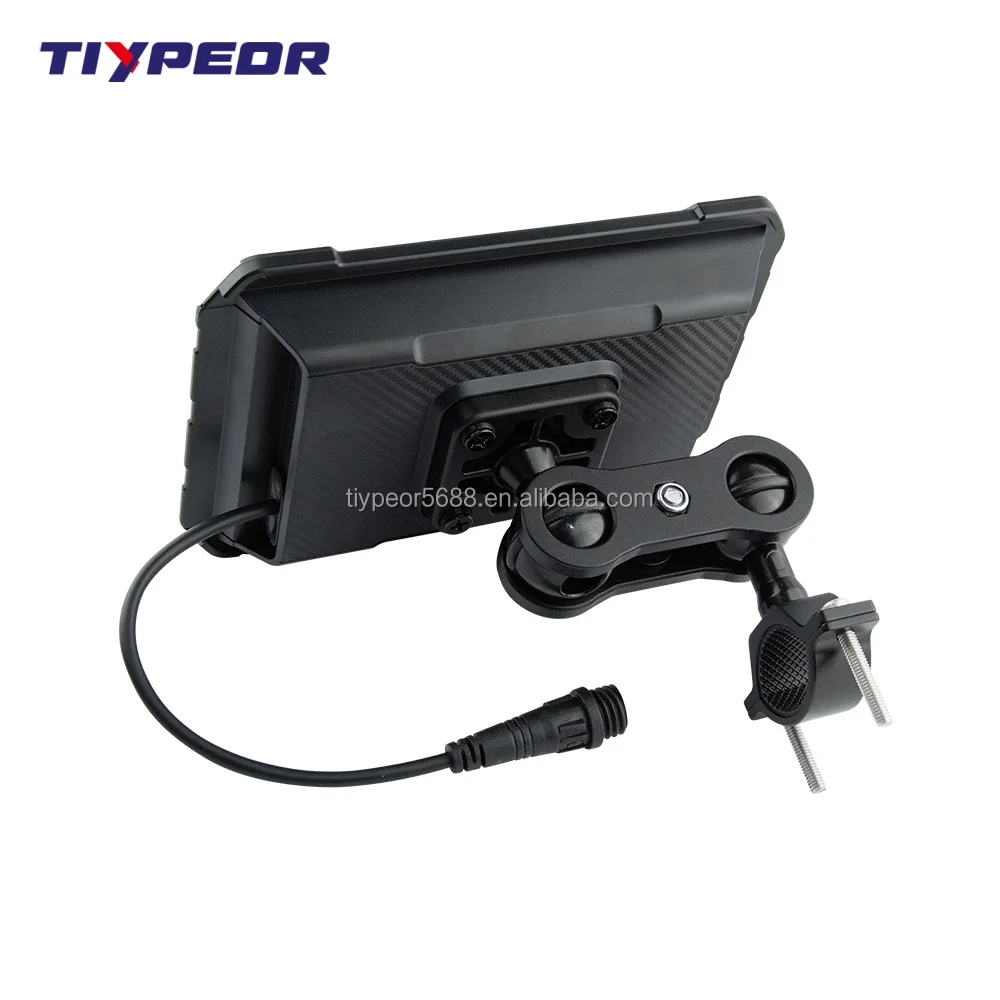 product tiypeor 5 inch motorcycle monitor wireless carplay android auto screen motorcycle navigation motorcycle wireless gps-4
