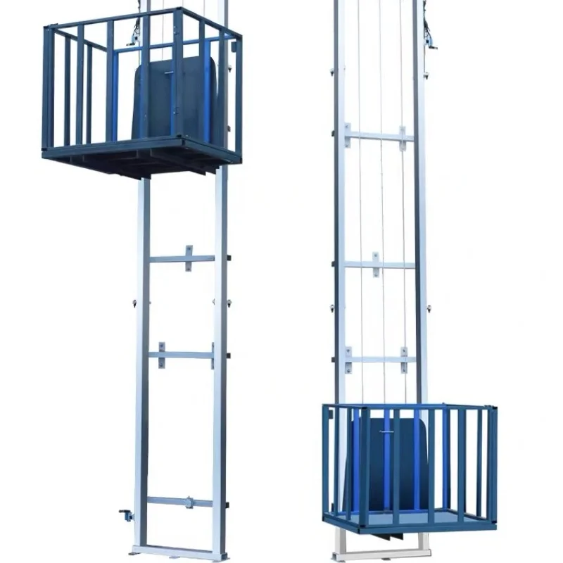 Hoisting  Elevator Lift Customized Height Hydraulic Chain Lift Heavy Objects Guide Rail Indoor Industrial Warehouse Cargo Lift