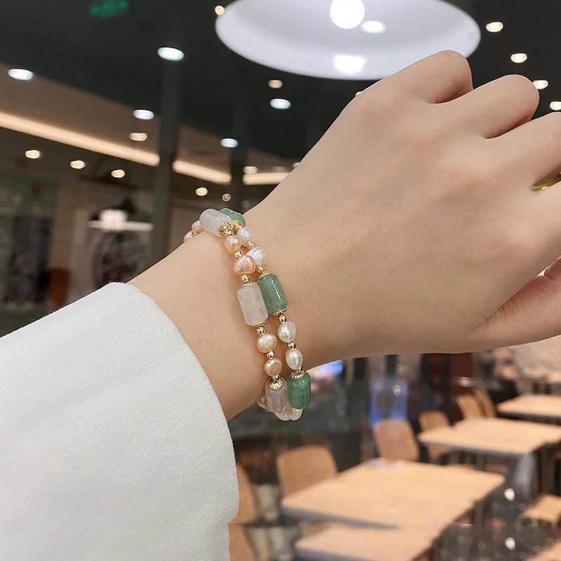 Peach Flower Jade Bracelets For Women Girls Chinese Fashion Ancient Red