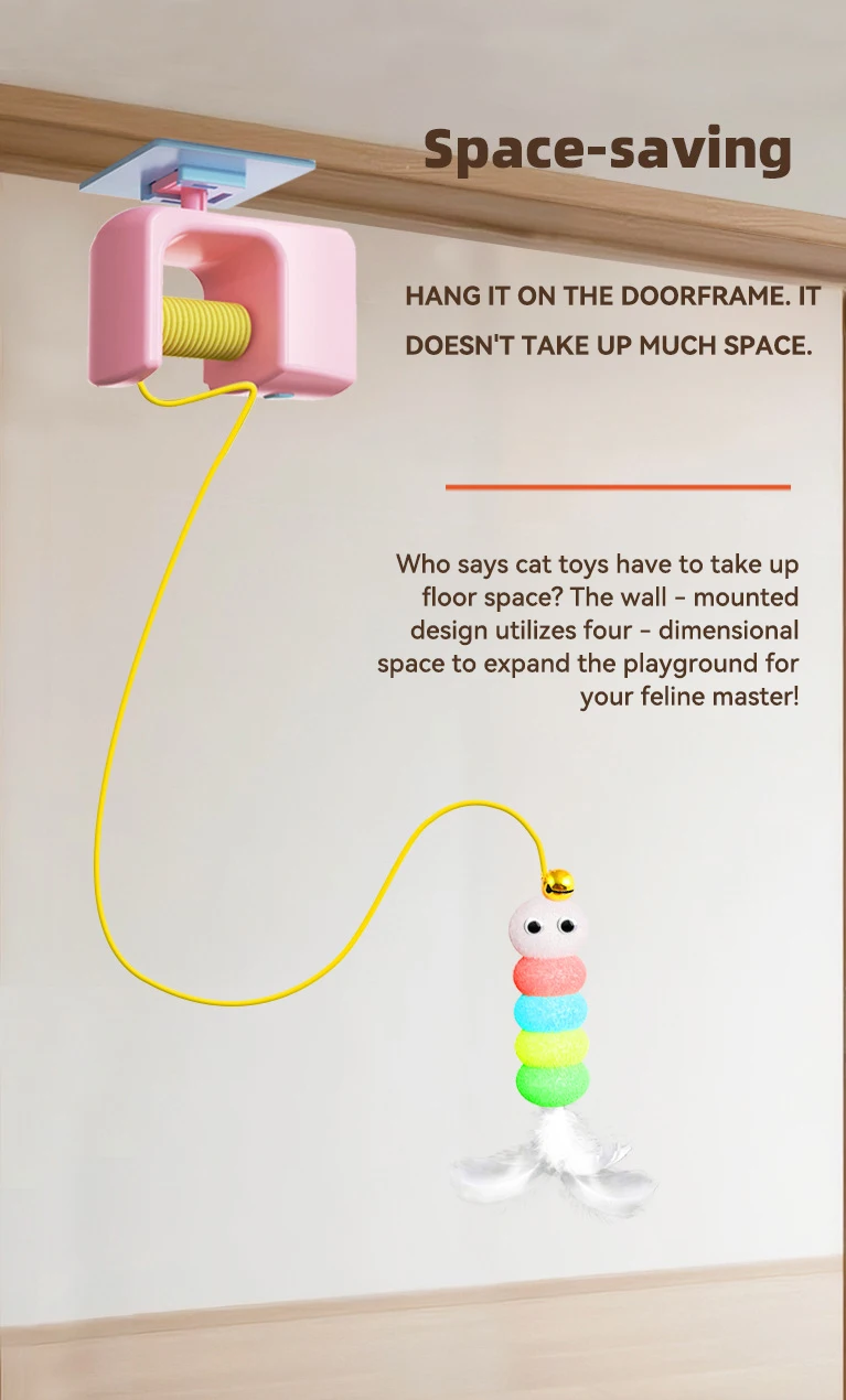 New Electric Pet Toy Hanging Door Yo-yo for Fun and Self-entertainment Smart Electric cat Toy factory