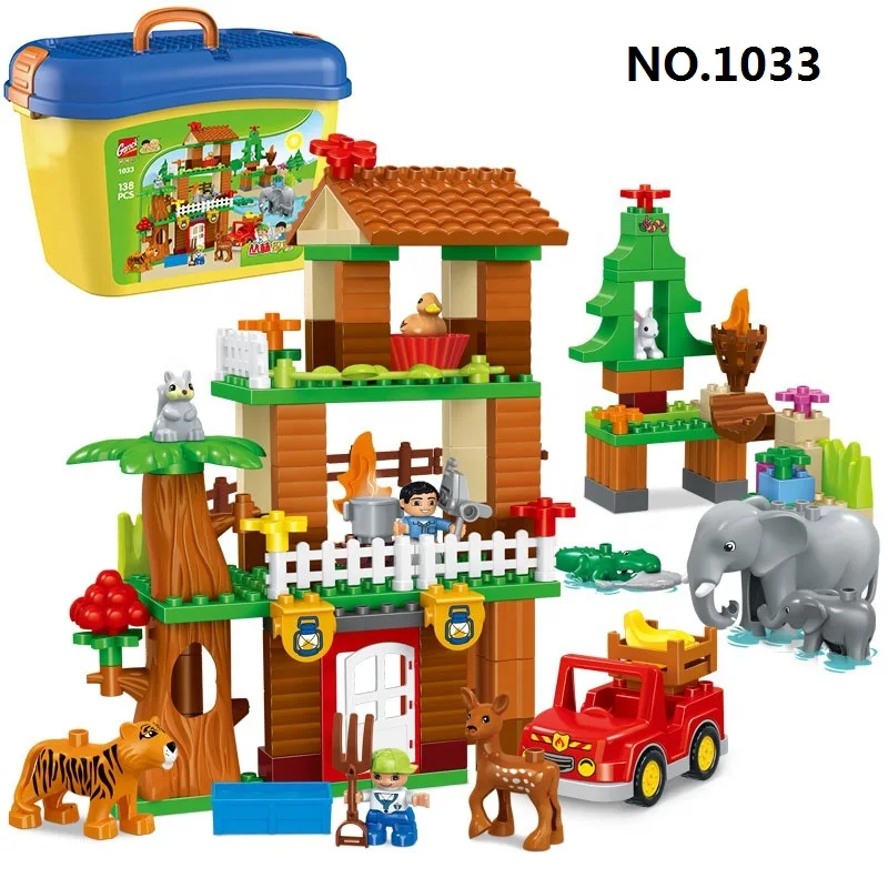 GOROCK 3 Style Animals Paradise Zoo Designer Building Blocks Sets Toys for Children Birthday Gifts
