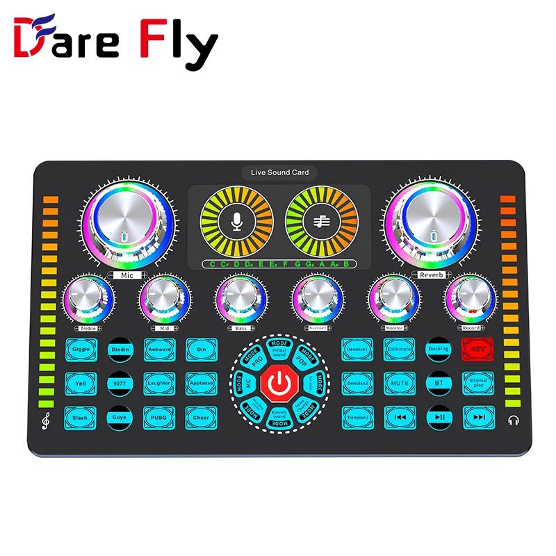 Professional Recording Studio Sound Cards Live Stream Wireless