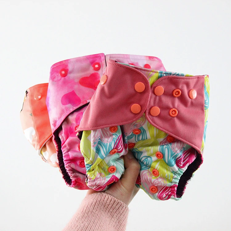 Nappy Pants Reusable Diapers Cloth Diaper 2024 New at Night Waterproof Adjustable Newborn for Baby Multi