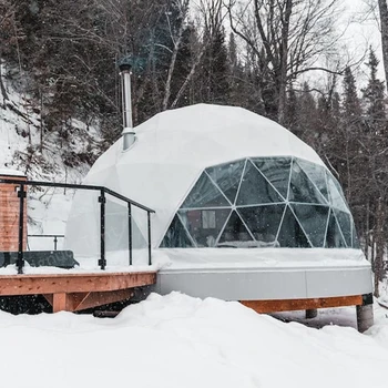 Five Star Outdoor stargazing Igloo Glamping Prefab House Winter Dome Hotel Tent Geodesic Domo For Sale