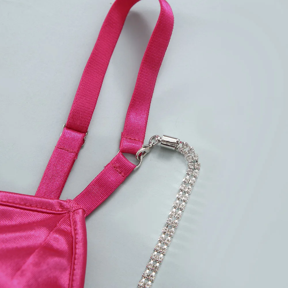 New Designed Female 2 Piece Body Chains Suspender Underwire Lingerie ...