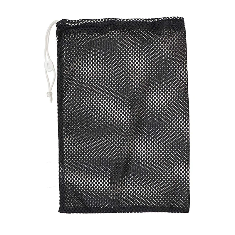 * Laundry 20 25cm R9H7 Beach Mesh Drawstring Bag For Sports Ball Equipment 