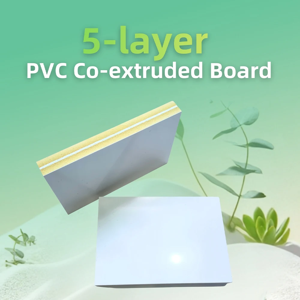 Glossy Surface Waterproof 5-layers PVC/WPC Co-Extrusion Board for Furniture Wardrobe