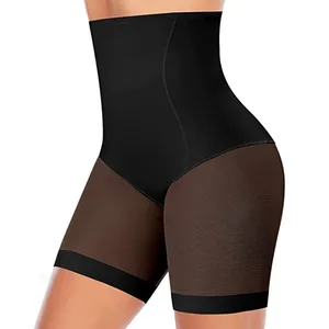 Silk Spandex/Nylon Velvet Control Panties Standard European American Large Size High Waist Belly-Tucking Hip Body Shaping Sexy