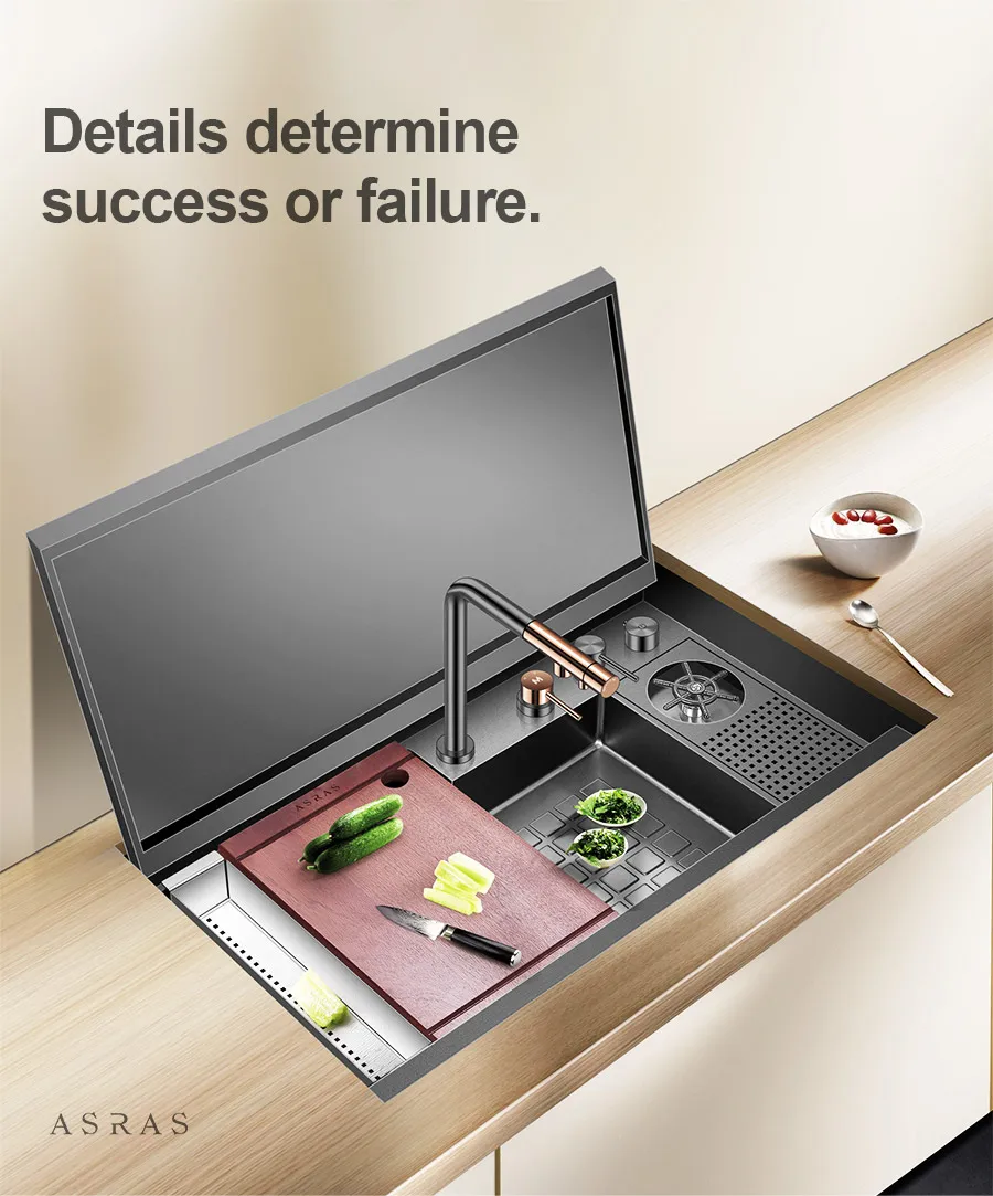 ASRAS SUS304 Hidden Sink - Fine Brushed Model AS-8850NJX