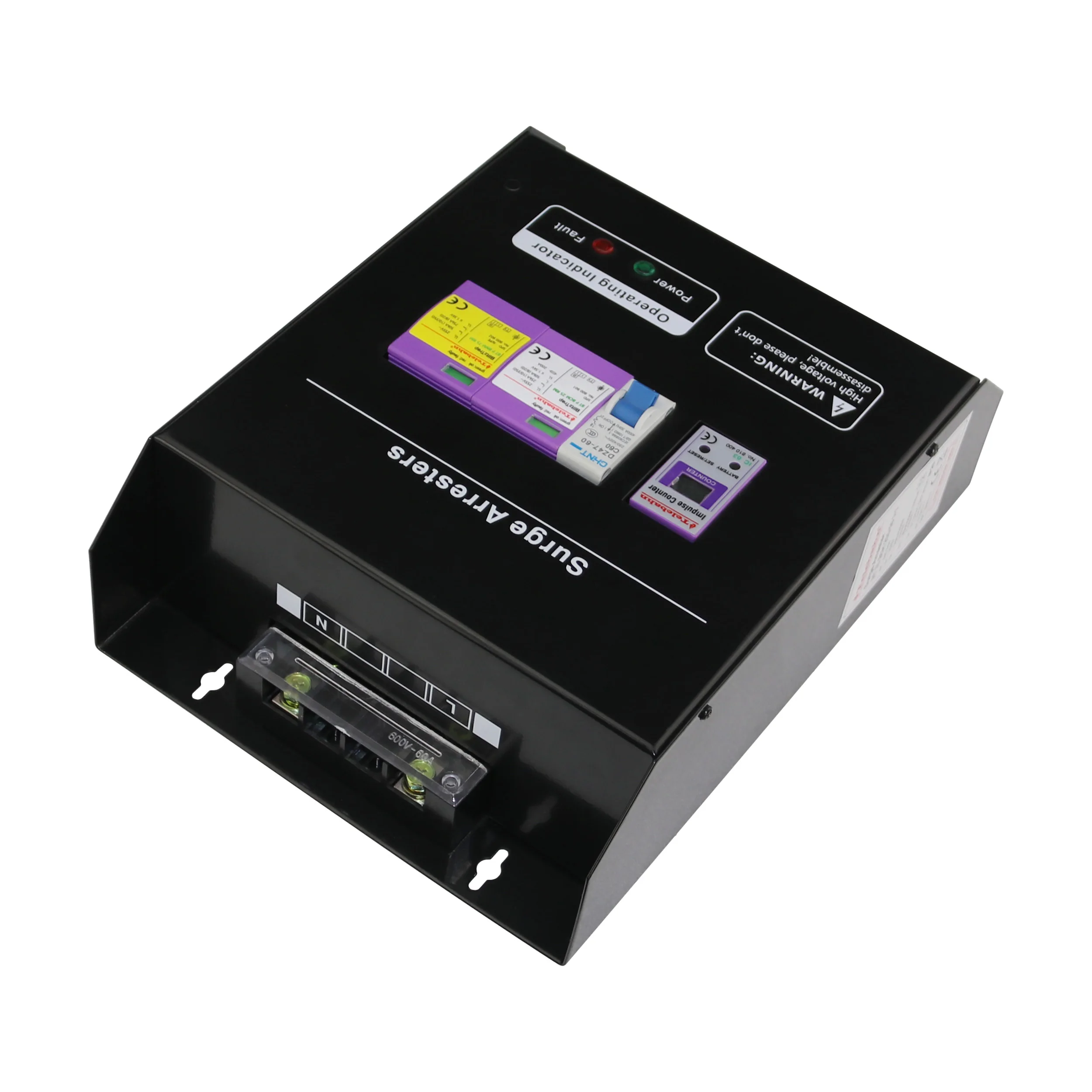 SPD Box T1 для однофазної системи TT (1+1 схема)/TN System SPD для Black Panel Surge Protection Box
