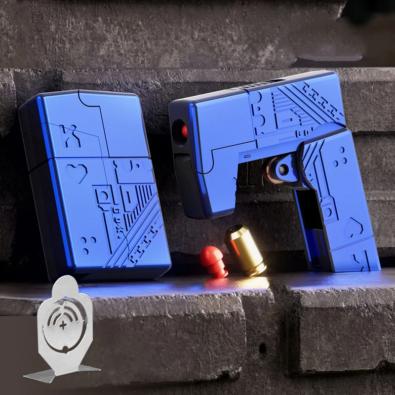 Wholesale Agent Fire Throwing Shell Soft Bullet Gun Model Foldable Lighter Shape Toy Gun Launcher Cool Stuff Toys Gift
