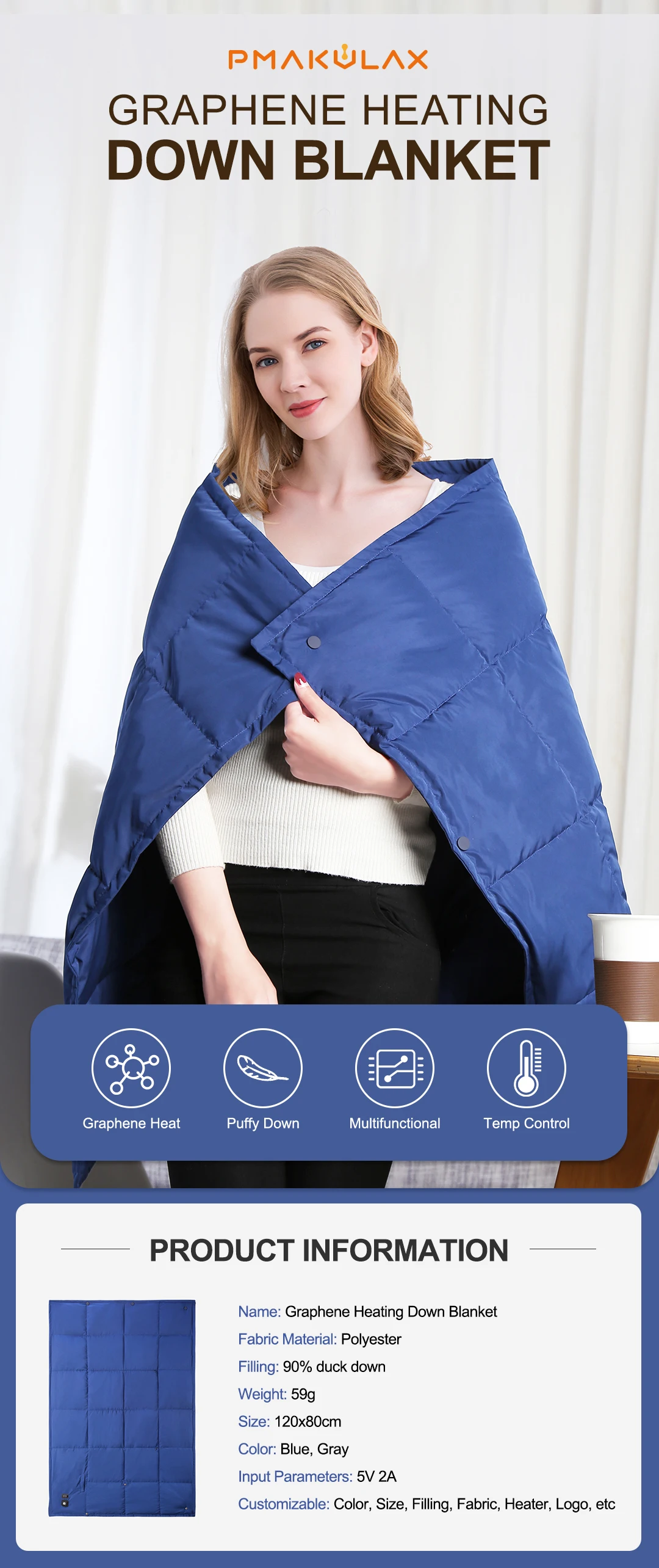 Graphene Far Infrared Therapy Rechargeable Usb Battery Heated Sport