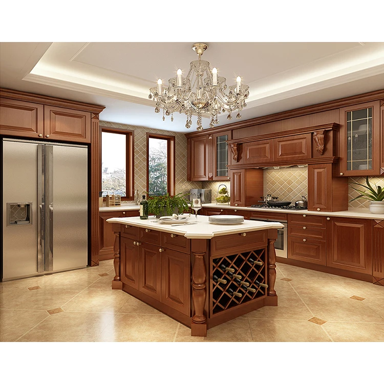 Free CAD Design Birch Wood Kitchen Storage Cabinets All Sets Furniture  Brown Kitchen Cabinet - China Kitchen Cabinet, Kitchen Cabinet Design