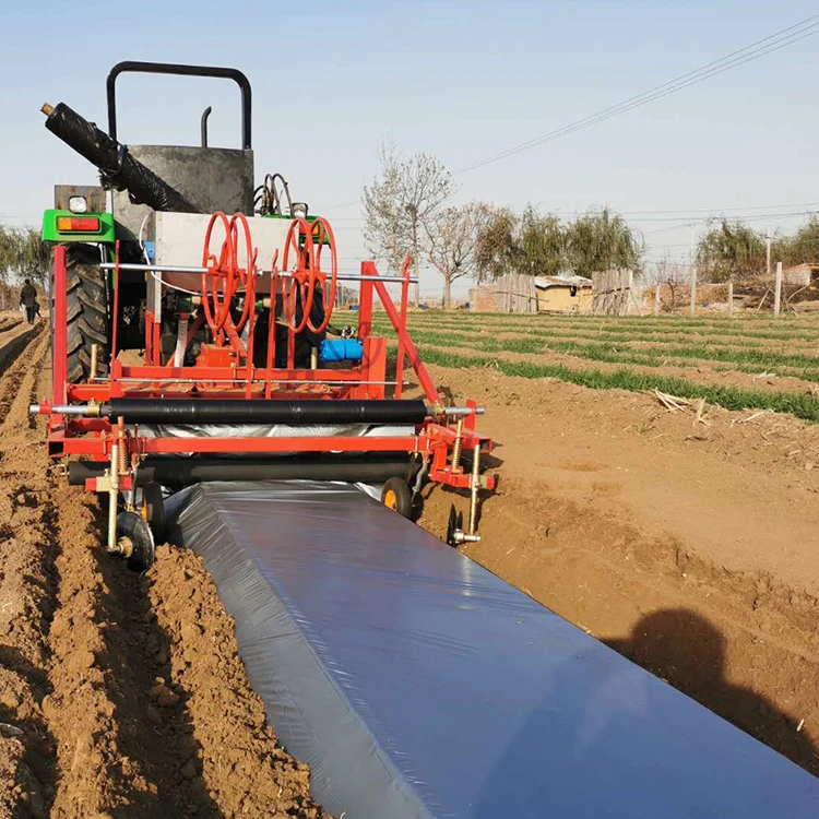 Agriculture Machine with Cultivator Ridger and Plastic Mulch Layering Applicaror Machine