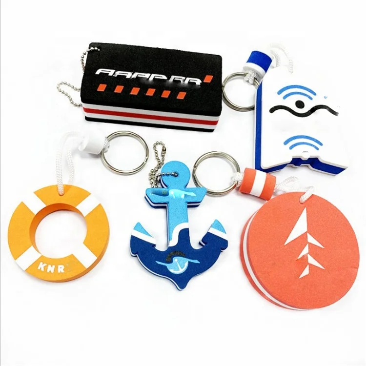 Custom Logo and Shape Boat Key Chain for Advertisement Factory Cheap Price  Custom EVA Foam Floating Keychain for Promotion Gift