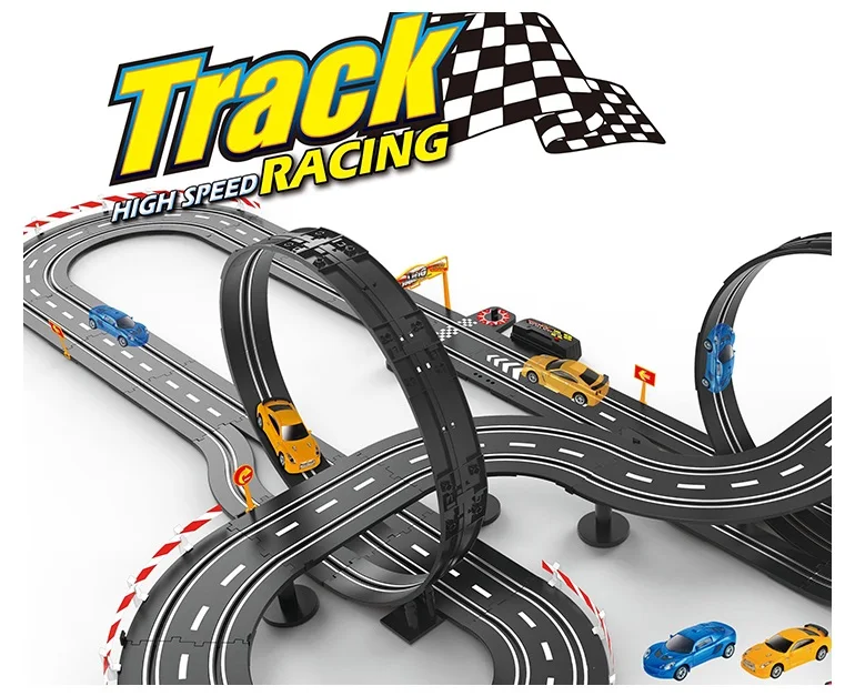 electric rc slot car racing track