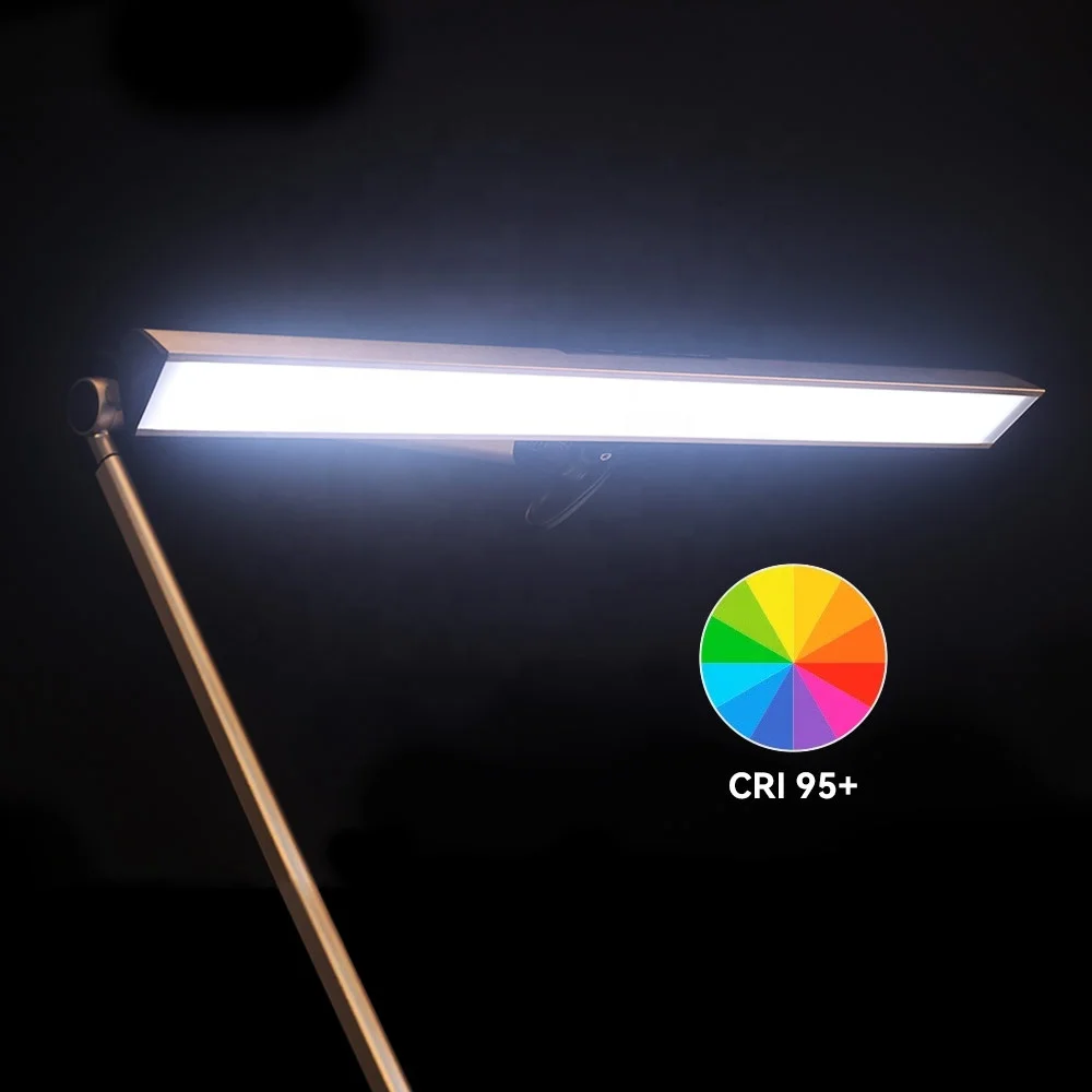 Adjustable LED Workshop Light Desk Lamp with Touch Sensor CRI 95 USB Clamp Table Lamps for Office Hotel Use for Watch Repair