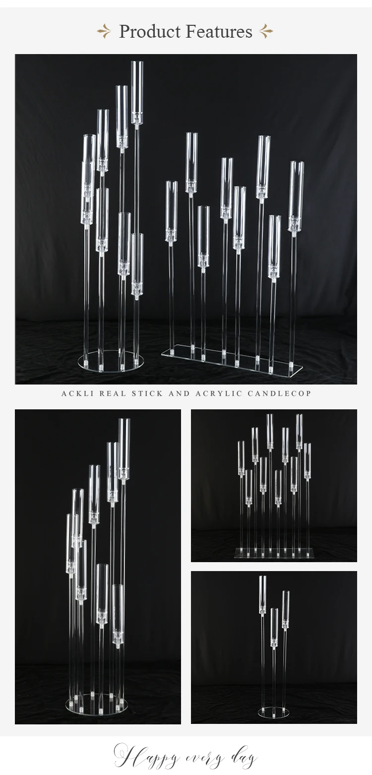 Simple Modern Acrylic Candle Holder Candlesticks For Wedding Decoration