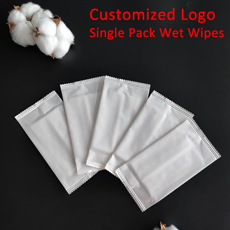 Free Sample Blank Single Pack Wet Wipes Cleaning Wet Tissue Custom Logo Wet Wipes Hand Wipes for Restaurants