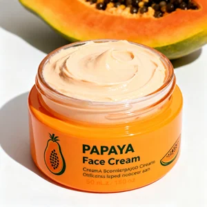 Papaya Face Cream - Hydrating Face Moisturizer with Natural Papaya Extract Nourishing Daily Cream for Soft & Smooth Skin