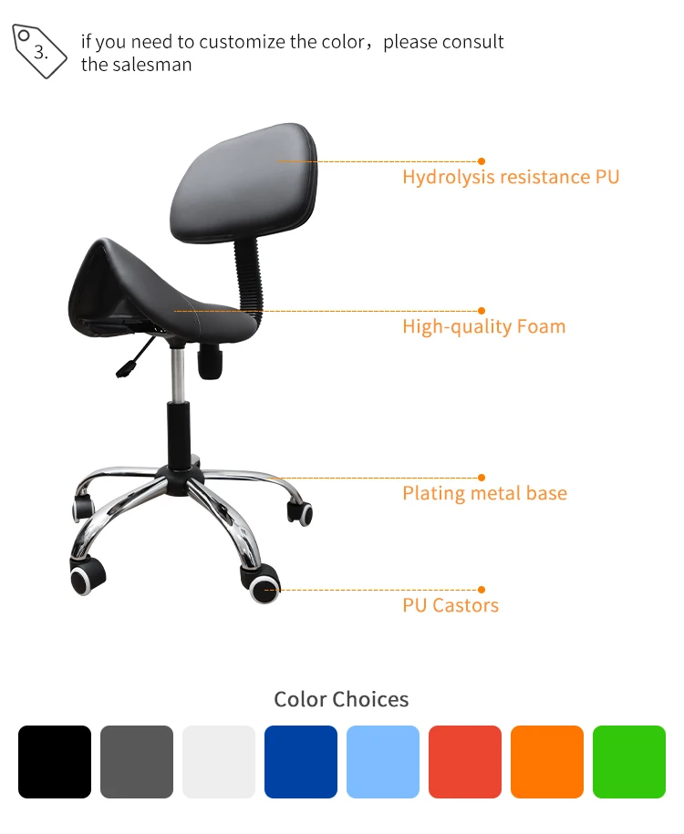 Гидравлическое регулируемое по высоте пневматическое подвесное седло стул для художников со