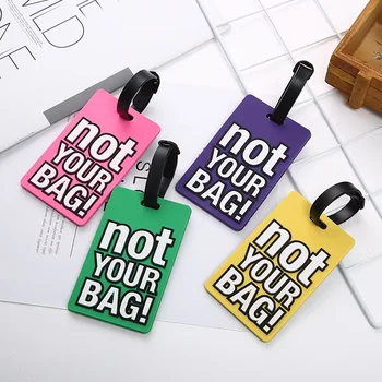Custom Logo Silicone PVC Luggage Tag Personalized Sublimation Bag Name Tags with Cutting Processing Service