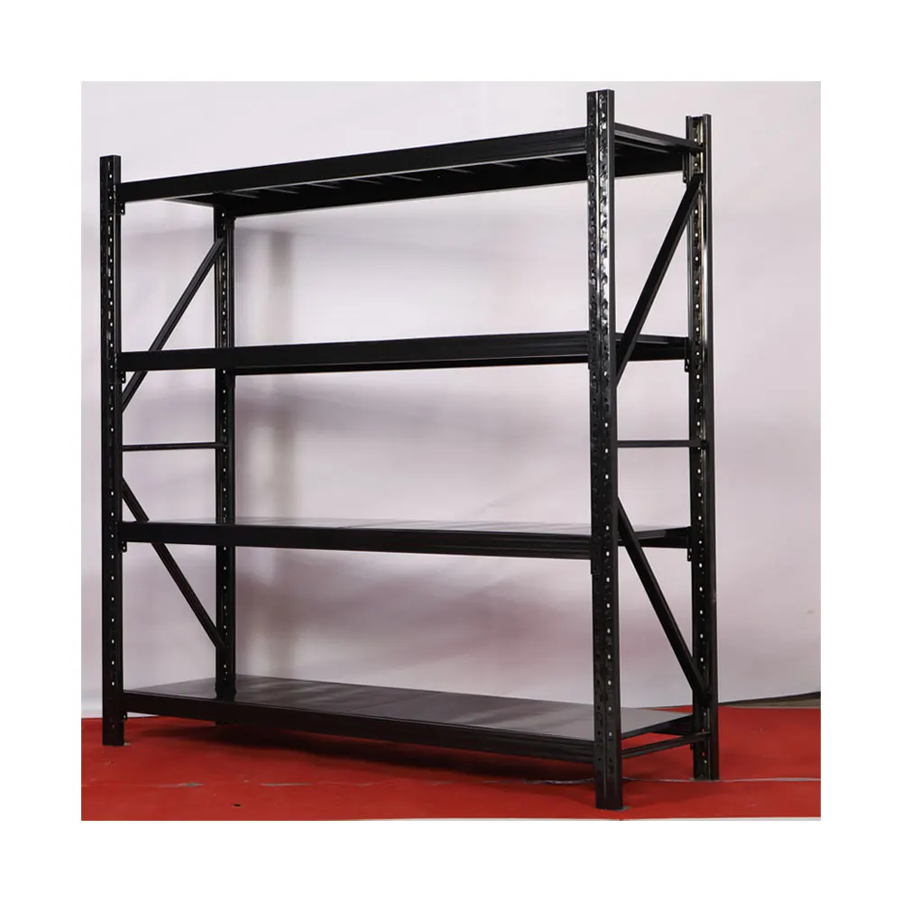 4 Shelf Longspan Garage Shelving Storage Systems Loading 200kg Per Shelf Boltless Rack Industrial Material Handling Rack Factory
