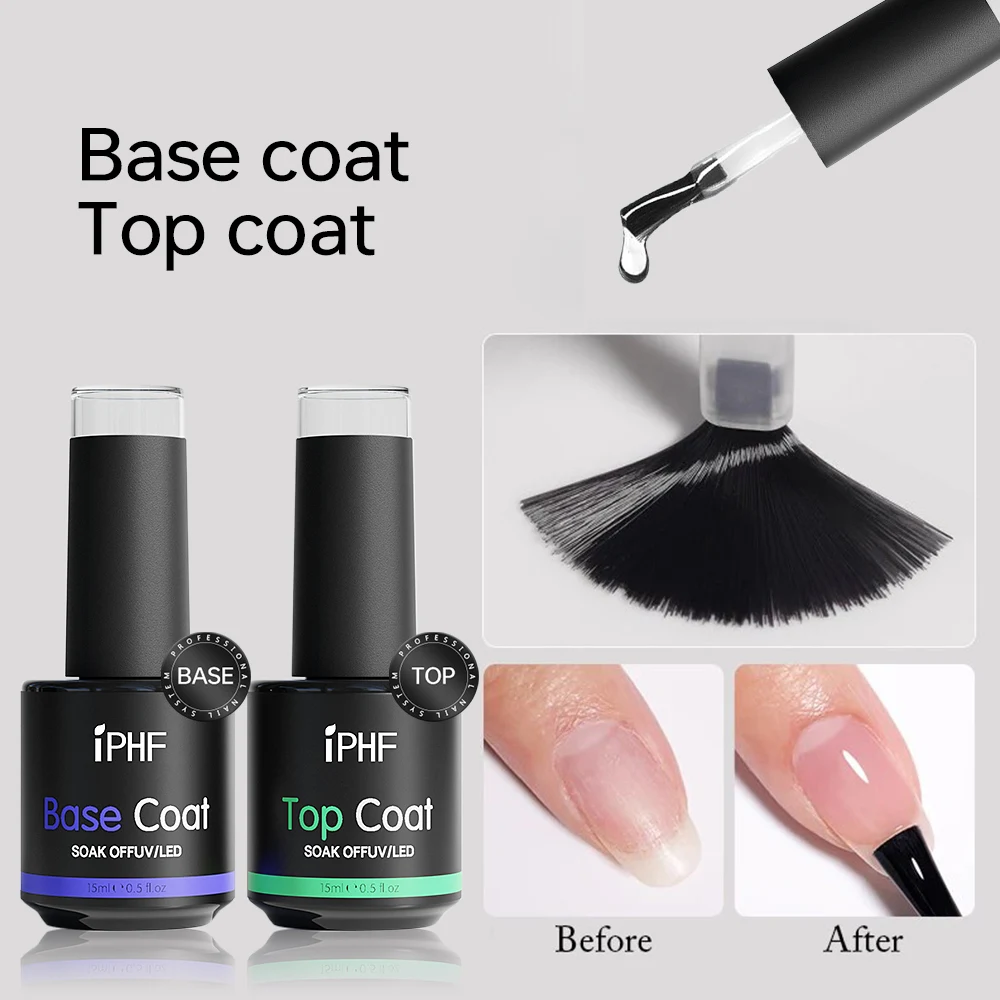 Iphf Hema Free Clear Top Coating Gel Base And Top Coat Nail Polish No