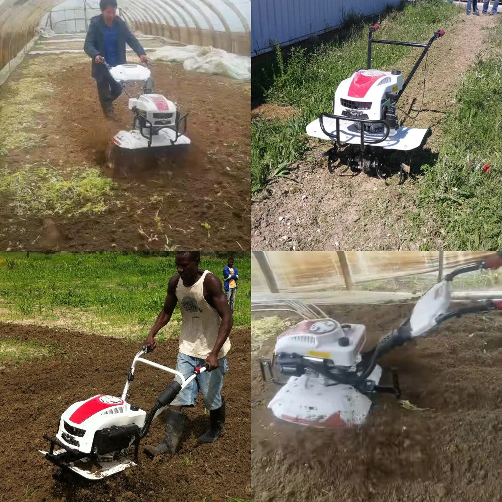 Small Plough Machine Cultivator Gasoline and Diesel Engine Mini Self Propelled Power Tiller Rotary Cultivator