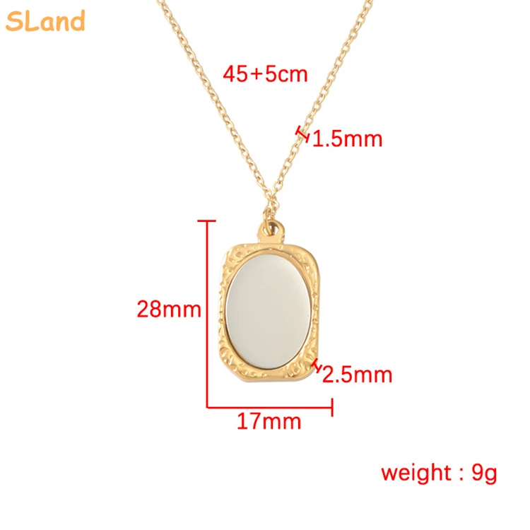 Sland Jewelry Supplier Wholesale Custom Engrave Picture Pendant Dainty