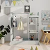 Grey Floor Standing Clothes Rack