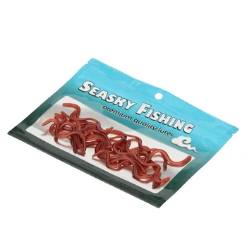 Red Bionic Simulation Bloodworm Earthworm 20g/3cm Plastic Maggots Soft Bait Fishing Lure – Soft Lure – view 2