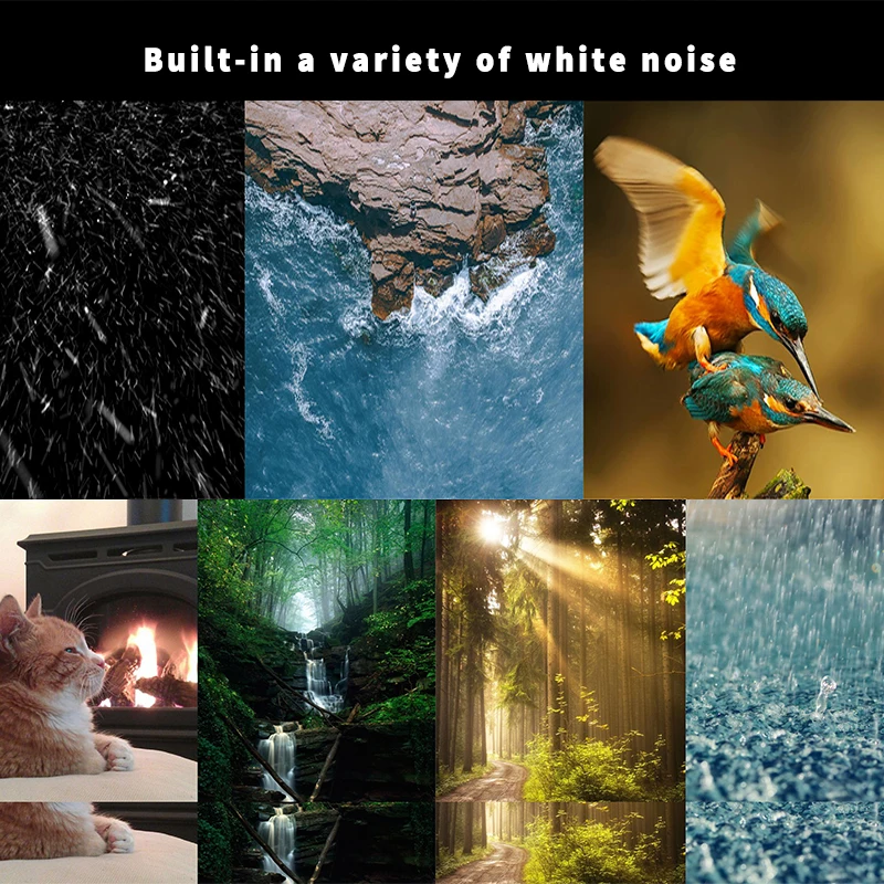 2021 Starry Light Sleep Aid Use White Noise BT Speaker with Real Voice Scenes