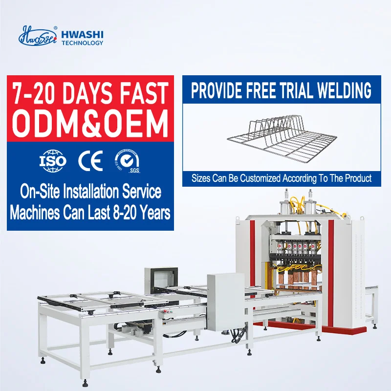 Automatic Welded Multiple Head Iron Wire Mesh Resistance Spot Welding Machine for Weld Refrigerator Rack and Oven Cooking Racks