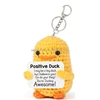 Pato tarjeta P amarillo con llavero