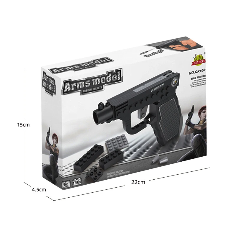 Plastic Military Building Blocks Set Mini Toy Gun Model Brick Set Pistol Toy Gun Brick Toy