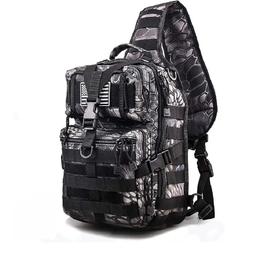 Customized Logo Waterproof Tactical Sling Bag Pack Large Capacity Training Shoulder Bag One Shoulder Assault Bag
