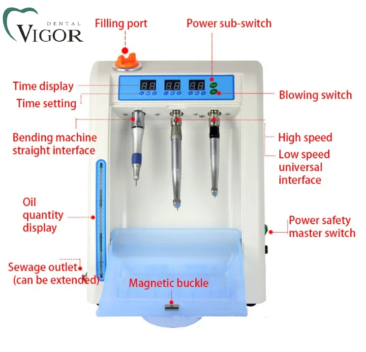 Dental Equipment Automatic Dental Handpiece Cleaning Lubricating Oiling