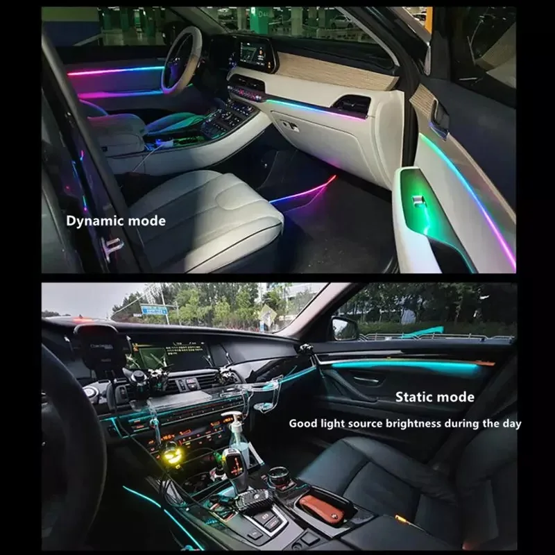 Auto Atmosphere Lighting for Cars Color Changing Led Interior Car Light Decorative Acrylic Ambient Car Light Strip