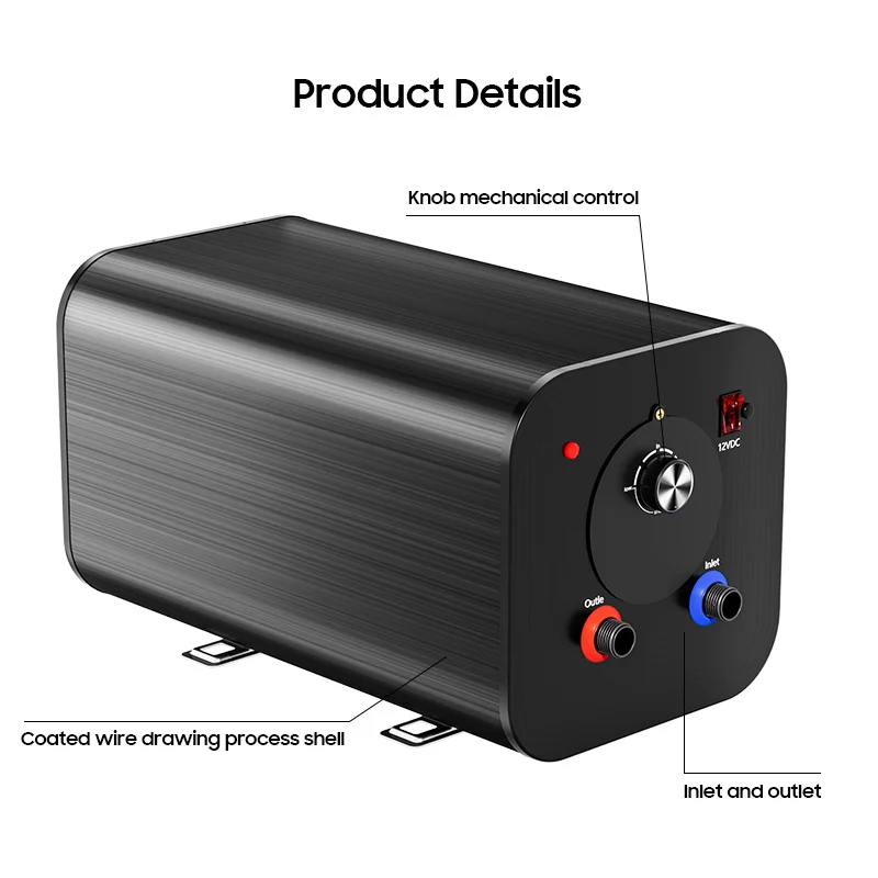OEM Customized DC12V 220V 3-8 Gallon Travel Boiler RV Electric Tank Storage Shower Water Heaters